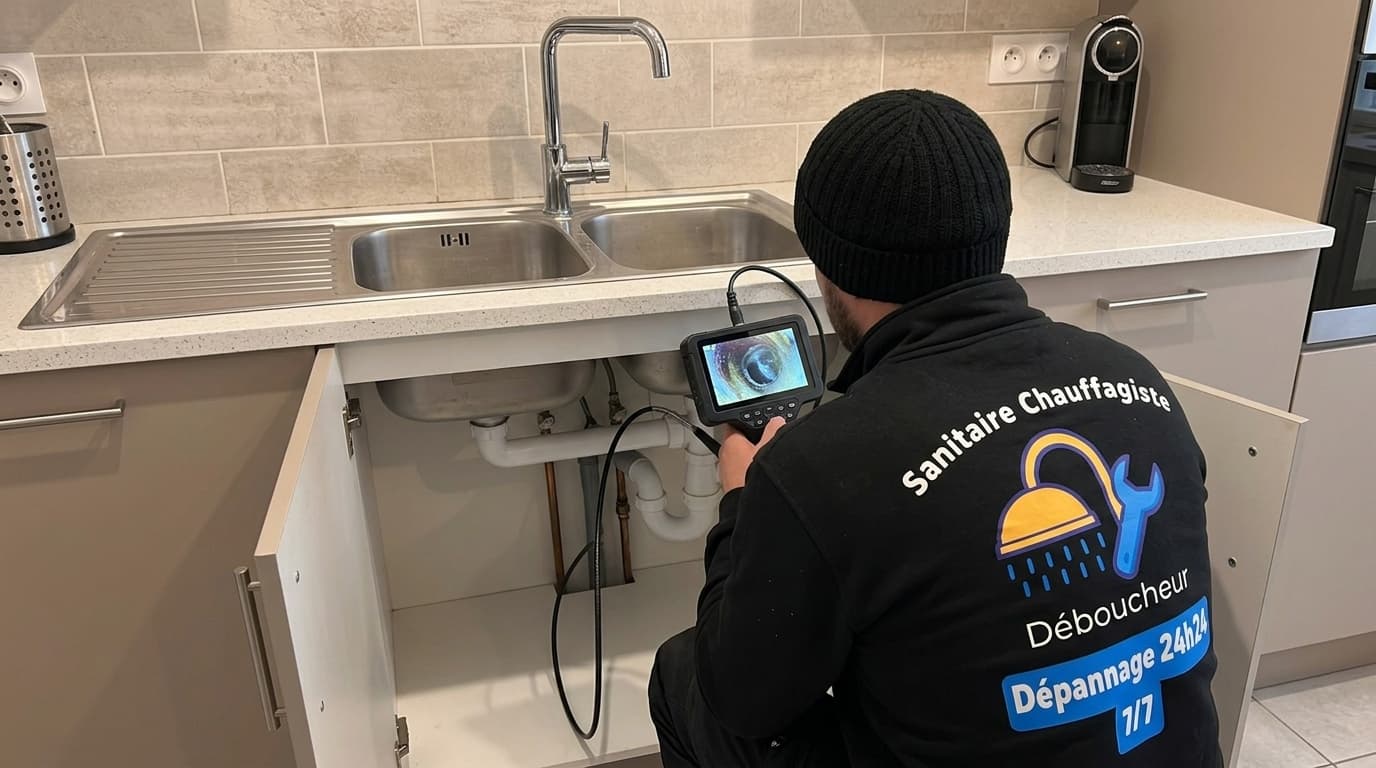 Équipe ELB Services en intervention de débouchage
